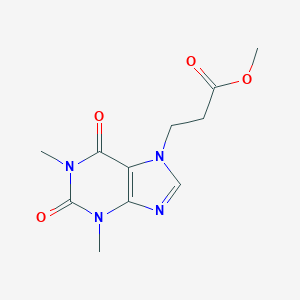 molecular formula C11H14N4O4 B351295 methyl 3-(1,3-dimethyl-2,6-dioxo-1,2,3,6-tetrahydro-7H-purin-7-yl)propanoate CAS No. 331972-26-0