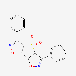 molecular formula C18H14N2O4S B3512969 5,9-Diphenyl-3,11-dioxa-7lambda6-thia-4,10-diazatricyclo[6.3.0.02,6]undeca-4,9-diene 7,7-dioxide 