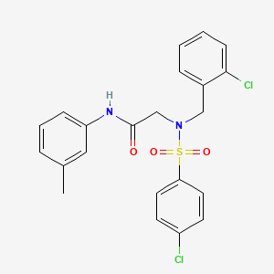 N~2~-(2-chlorobenzyl)-N~2~-[(4-chlorophenyl)sulfonyl]-N-(3-methylphenyl)glycinamide