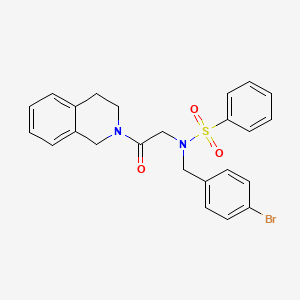 N-(4-bromobenzyl)-N-[2-(3,4-dihydroisoquinolin-2(1H)-yl)-2-oxoethyl]benzenesulfonamide