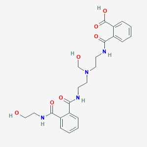 molecular formula C23H28N4O7 B035130 2-(((2-((2-((2-(((2-Hydroxyethyl)amino)carbonyl)benzoyl)amino)ethyl)(hydroxymethyl)amino)ethyl)amino)carbonyl)benzoic acid CAS No. 100063-61-4