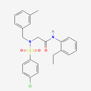 molecular formula C24H25ClN2O3S B3513022 N~2~-[(4-chlorophenyl)sulfonyl]-N~1~-(2-ethylphenyl)-N~2~-(3-methylbenzyl)glycinamide 