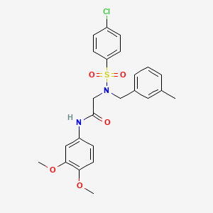 N~2~-[(4-chlorophenyl)sulfonyl]-N~1~-(3,4-dimethoxyphenyl)-N~2~-(3-methylbenzyl)glycinamide