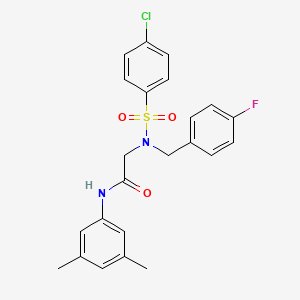 N~2~-[(4-chlorophenyl)sulfonyl]-N-(3,5-dimethylphenyl)-N~2~-(4-fluorobenzyl)glycinamide