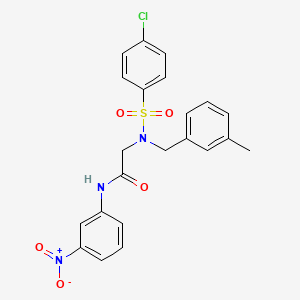 molecular formula C22H20ClN3O5S B3513041 N~2~-[(4-chlorophenyl)sulfonyl]-N~2~-(3-methylbenzyl)-N~1~-(3-nitrophenyl)glycinamide 