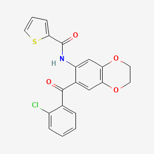 N-[7-(2-chlorobenzoyl)-2,3-dihydro-1,4-benzodioxin-6-yl]-2-thiophenecarboxamide