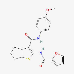 N-{3-[(4-METHOXYPHENYL)CARBAMOYL]-4H,5H,6H-CYCLOPENTA[B]THIOPHEN-2-YL}FURAN-2-CARBOXAMIDE