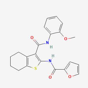 molecular formula C21H20N2O4S B3513140 N-[3-[(2-methoxyphenyl)carbamoyl]-4,5,6,7-tetrahydro-1-benzothiophen-2-yl]furan-2-carboxamide 