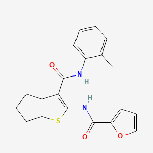 N-{3-[(2-methylphenyl)carbamoyl]-5,6-dihydro-4H-cyclopenta[b]thiophen-2-yl}furan-2-carboxamide