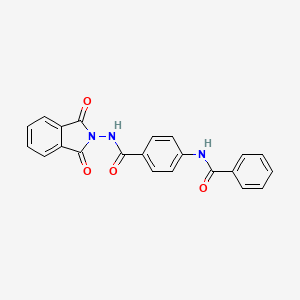 molecular formula C22H15N3O4 B3513216 4-(benzoylamino)-N-(1,3-dioxo-1,3-dihydro-2H-isoindol-2-yl)benzamide 