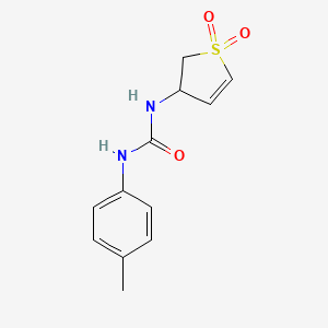 molecular formula C12H14N2O3S B3513218 N-(1,1-dioxido-2,3-dihydro-3-thienyl)-N'-(4-methylphenyl)urea 