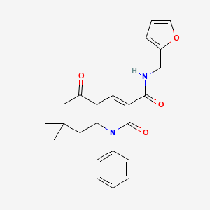 N-(2-furylmethyl)-7,7-dimethyl-2,5-dioxo-1-phenyl-1,2,5,6,7,8-hexahydro-3-quinolinecarboxamide