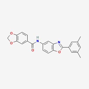 N-[2-(3,5-dimethylphenyl)-1,3-benzoxazol-5-yl]-1,3-benzodioxole-5-carboxamide