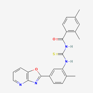 molecular formula C23H20N4O2S B3513287 3-(2,4-DIMETHYLBENZOYL)-1-(2-METHYL-5-{[1,3]OXAZOLO[4,5-B]PYRIDIN-2-YL}PHENYL)THIOUREA 