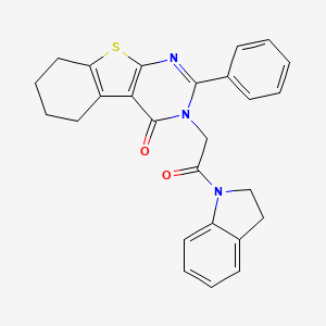 3-[2-(2,3-dihydro-1H-indol-1-yl)-2-oxoethyl]-2-phenyl-5,6,7,8-tetrahydro[1]benzothieno[2,3-d]pyrimidin-4(3H)-one