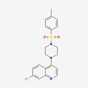 molecular formula C20H20ClN3O2S B3513294 7-chloro-4-{4-[(4-methylphenyl)sulfonyl]-1-piperazinyl}quinoline 