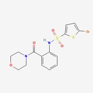 molecular formula C15H15BrN2O4S2 B3513298 5-bromo-N-[2-(4-morpholinylcarbonyl)phenyl]-2-thiophenesulfonamide 