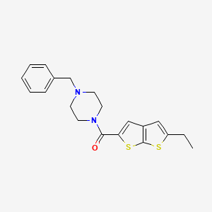 molecular formula C20H22N2OS2 B3513345 (4-Benzylpiperazin-1-yl)(5-ethylthieno[2,3-b]thiophen-2-yl)methanone 