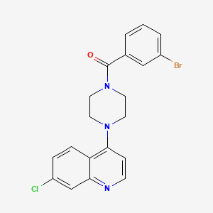 molecular formula C20H17BrClN3O B3513375 4-[4-(3-bromobenzoyl)-1-piperazinyl]-7-chloroquinoline 