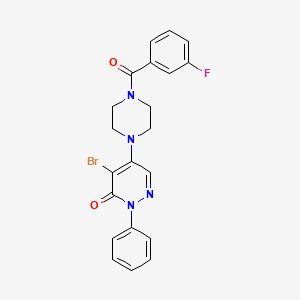 4-BROMO-5-[4-(3-FLUOROBENZOYL)PIPERAZIN-1-YL]-2-PHENYL-2,3-DIHYDROPYRIDAZIN-3-ONE