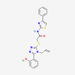 2-{[4-allyl-5-(2-hydroxyphenyl)-4H-1,2,4-triazol-3-yl]thio}-N-(4-phenyl-1,3-thiazol-2-yl)acetamide