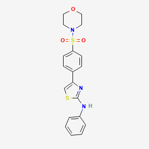 N-[4-[4-(4-morpholinylsulfonyl)phenyl]-1,3-thiazol-2(3H)-ylidene]aniline