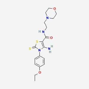 4-amino-3-(4-ethoxyphenyl)-N-[2-(morpholin-4-yl)ethyl]-2-thioxo-2,3-dihydro-1,3-thiazole-5-carboxamide