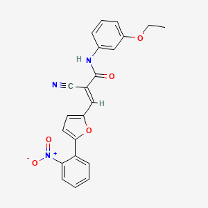 (2E)-2-cyano-N-(3-ethoxyphenyl)-3-[5-(2-nitrophenyl)furan-2-yl]prop-2-enamide