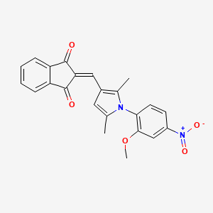 2-{[1-(2-methoxy-4-nitrophenyl)-2,5-dimethyl-1H-pyrrol-3-yl]methylidene}-1H-indene-1,3(2H)-dione