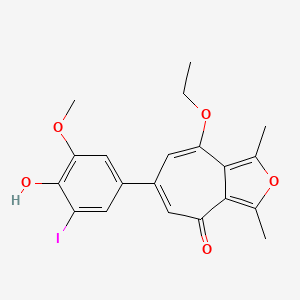 8-ethoxy-6-(4-hydroxy-3-iodo-5-methoxyphenyl)-1,3-dimethyl-4H-cyclohepta[c]furan-4-one