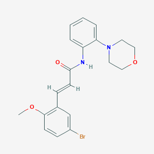 molecular formula C20H21BrN2O3 B3513517 3-(5-bromo-2-methoxyphenyl)-N-[2-(4-morpholinyl)phenyl]acrylamide 