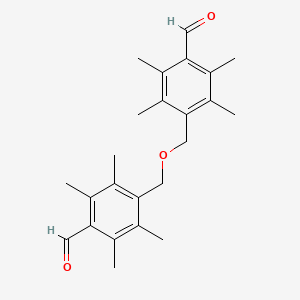 molecular formula C24H30O3 B3513521 4,4'-[oxybis(methylene)]bis(tetramethylbenzaldehyde) 