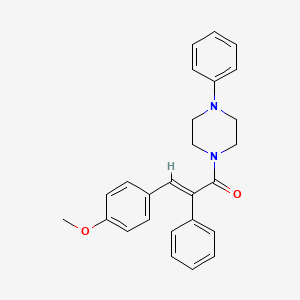 molecular formula C26H26N2O2 B3513536 1-[3-(4-methoxyphenyl)-2-phenylacryloyl]-4-phenylpiperazine 