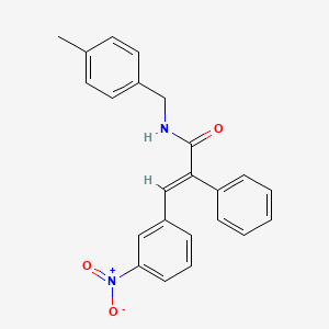 N-(4-methylbenzyl)-3-(3-nitrophenyl)-2-phenylacrylamide