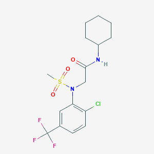 N~2~-[2-chloro-5-(trifluoromethyl)phenyl]-N~1~-cyclohexyl-N~2~-(methylsulfonyl)glycinamide