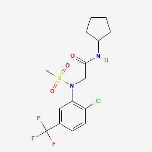 N~2~-[2-chloro-5-(trifluoromethyl)phenyl]-N~1~-cyclopentyl-N~2~-(methylsulfonyl)glycinamide