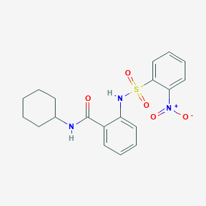 N-cyclohexyl-2-{[(2-nitrophenyl)sulfonyl]amino}benzamide