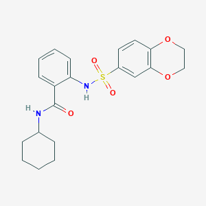 N-cyclohexyl-2-[(2,3-dihydro-1,4-benzodioxin-6-ylsulfonyl)amino]benzamide