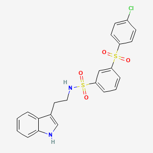 3-(4-CHLOROBENZENESULFONYL)-N-[2-(1H-INDOL-3-YL)ETHYL]BENZENE-1-SULFONAMIDE