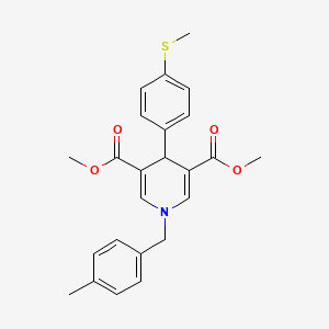 3,5-DIMETHYL 1-[(4-METHYLPHENYL)METHYL]-4-[4-(METHYLSULFANYL)PHENYL]-1,4-DIHYDROPYRIDINE-3,5-DICARBOXYLATE