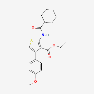 Ethyl 2-(cyclohexanecarbonylamino)-4-(4-methoxyphenyl)thiophene-3-carboxylate