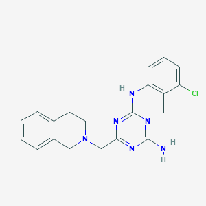 N-(3-chloro-2-methylphenyl)-6-(3,4-dihydro-2(1H)-isoquinolinylmethyl)-1,3,5-triazine-2,4-diamine