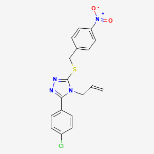 3-(4-CHLOROPHENYL)-5-{[(4-NITROPHENYL)METHYL]SULFANYL}-4-(PROP-2-EN-1-YL)-4H-1,2,4-TRIAZOLE