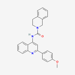 N-[2-(4-methoxyphenyl)-4-quinolyl]-3,4-dihydro-2(1H)-isoquinolinecarboxamide