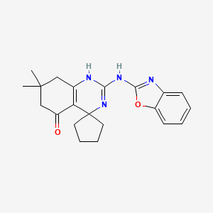 2'-(1,3-benzoxazol-2-ylamino)-7',7'-dimethyl-7',8'-dihydro-1'H-spiro[cyclopentane-1,4'-quinazolin]-5'(6'H)-one