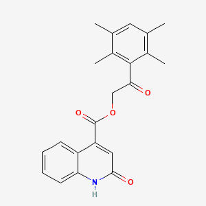 2-oxo-2-(2,3,5,6-tetramethylphenyl)ethyl 2-hydroxy-4-quinolinecarboxylate