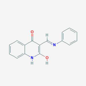 2-hydroxy-3-(phenyliminomethyl)-1H-quinolin-4-one