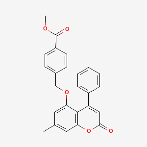 methyl 4-{[(7-methyl-2-oxo-4-phenyl-2H-chromen-5-yl)oxy]methyl}benzoate