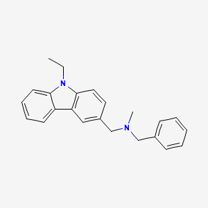 molecular formula C23H24N2 B3513782 N-[(9-ethylcarbazol-3-yl)methyl]-N-methyl-1-phenylmethanamine 