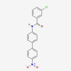 molecular formula C19H13ClN2O3 B3513835 3-chloro-N-(4'-nitro-4-biphenylyl)benzamide 